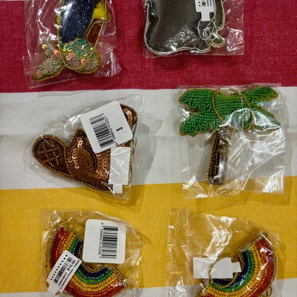 Drake General Store Embroidered & Beaded Ornaments. With tags. Each $12. - Picture 5 of 7